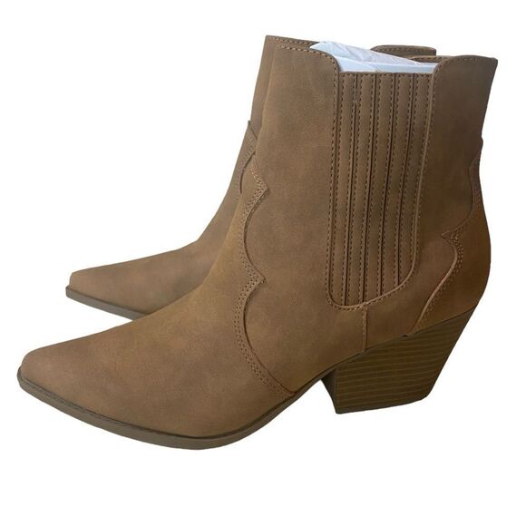 Indigo Rd Wm’s Sz 11 Chestnut Side Zip Suede Western Booties Boots - Picture 5 of 8